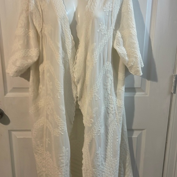 Elegant Cream Lace Women's Tunic - Picture 2 of 9